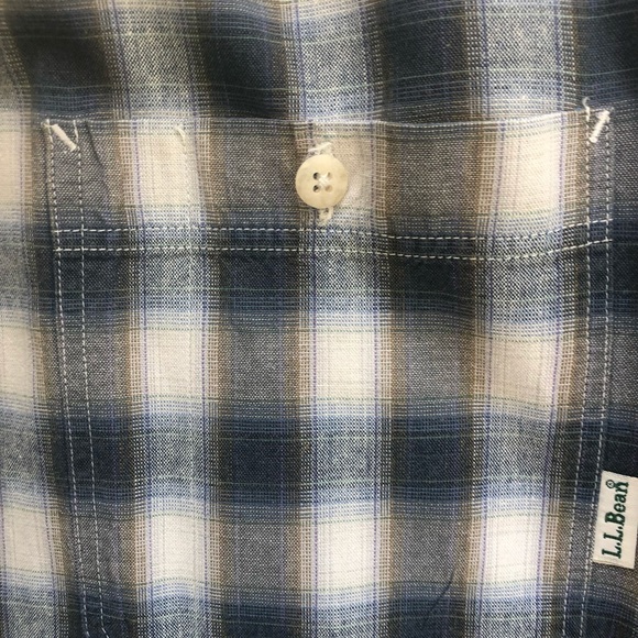 L.L.Bean Wrinkle-Resistant Plaid Short Sleeve - Picture 9 of 10